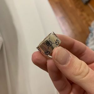 SILVER GUCCI GHOST RING